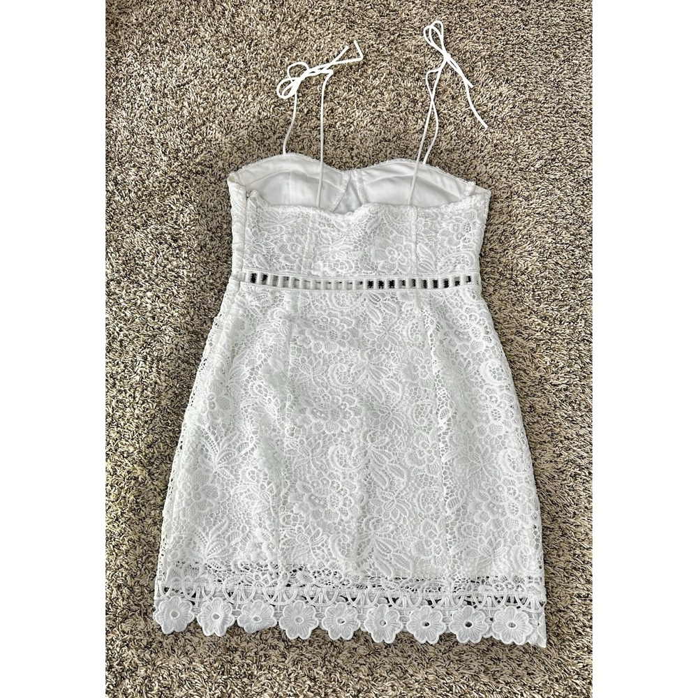 Forever 21 Floral Lace Corset Dress Size Medium White‎ Fairy Cottagecore - Picture 4 of 5